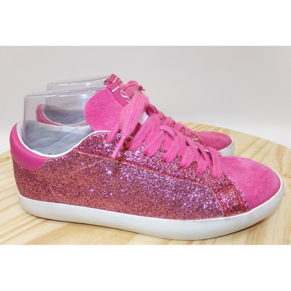 Sam Edelman Aubrie Sneakers Shoes Girls Youth Kids Pink Glitter Size‎ 3 M